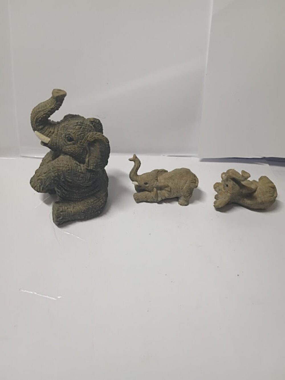 The Herd Vintage 1989 Resin Elephant Figures by Martha Carey - Picture 3 of 10